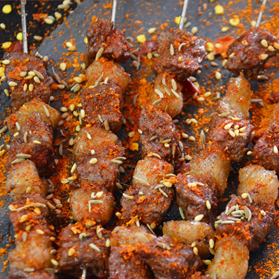 皓谦牛肉串90串东北烧烤大肉串牛肉生鲜冷冻烤串户外撸串bbq