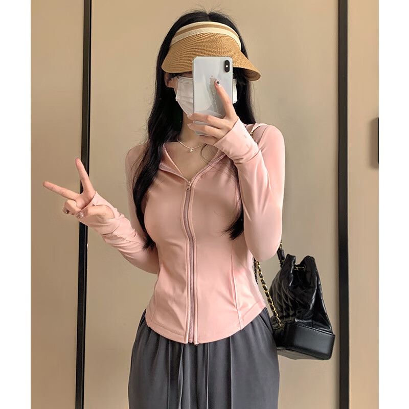 丝防晒衣女款夏季修身瑜伽服外套紧身上衣2024新款套