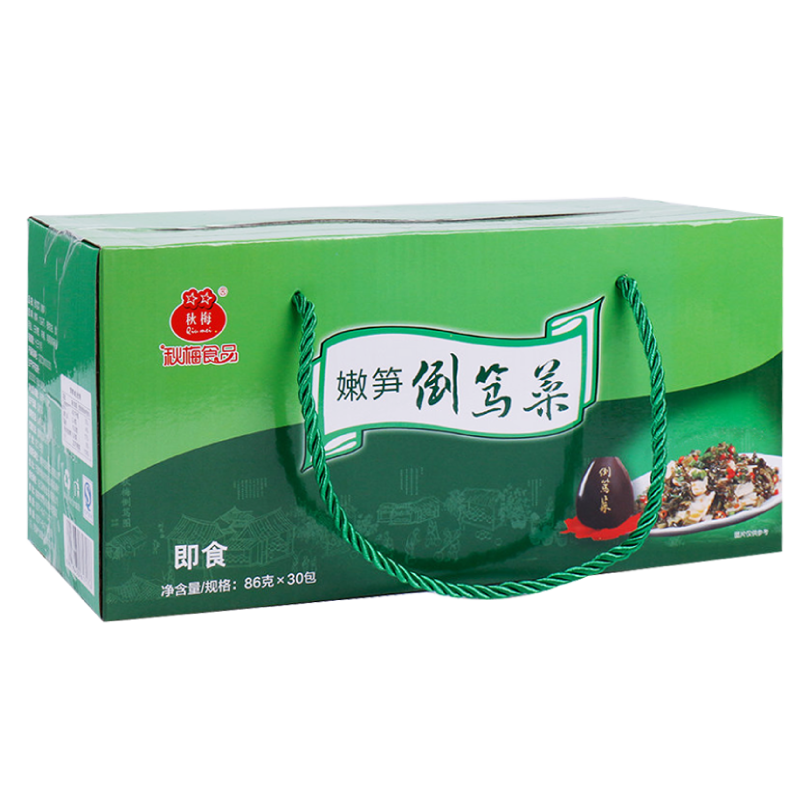 秋梅嫩筍爽口倒篤菜86g*30包箱裝省非遺工藝筍絲雪菜醬腌菜下飯小菜 86g*30包嫩筍倒篤菜箱裝