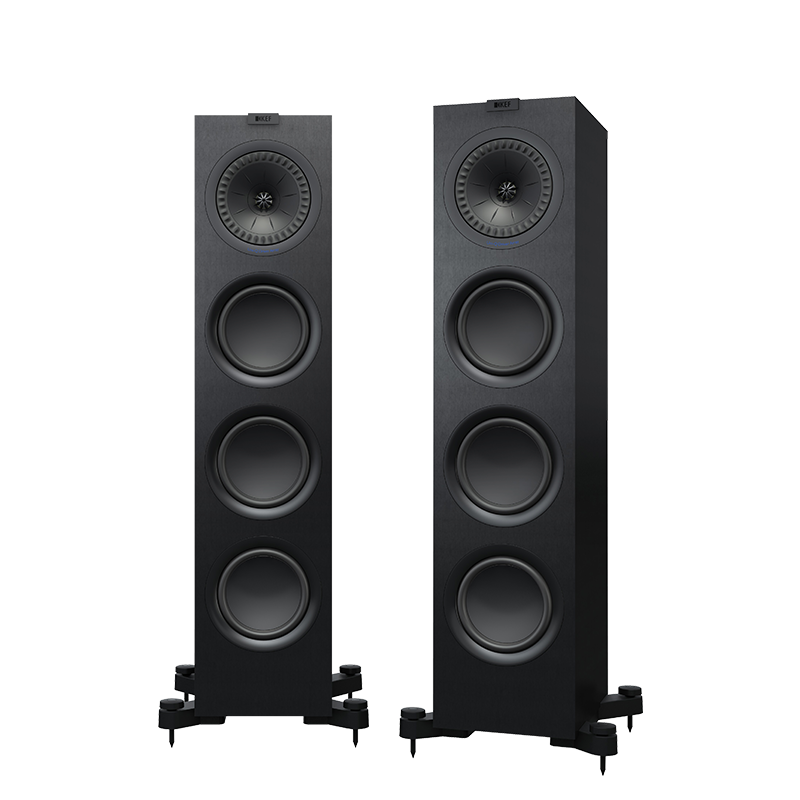 KEF Q550 高保真HiFi无源落地音箱家庭影院音响2.0立体声发烧级扬声器客厅前置主音箱 黑色