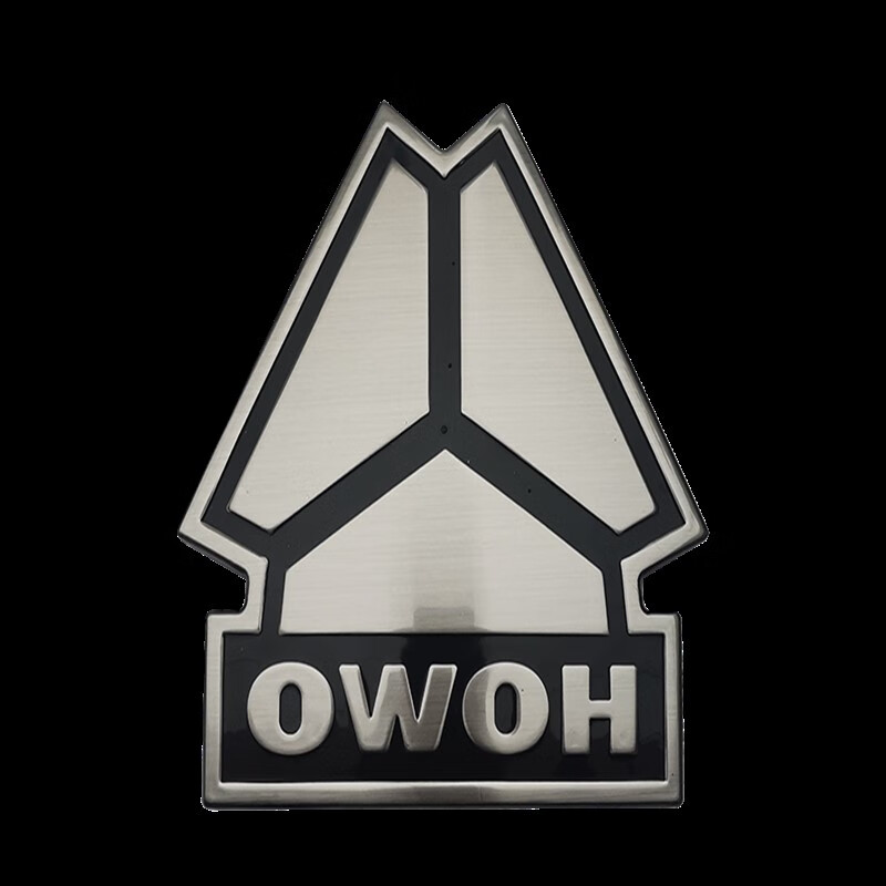 豪沃车标t5gt7面板三角标howo大字母标马力标国六字标l 三角标银色1个