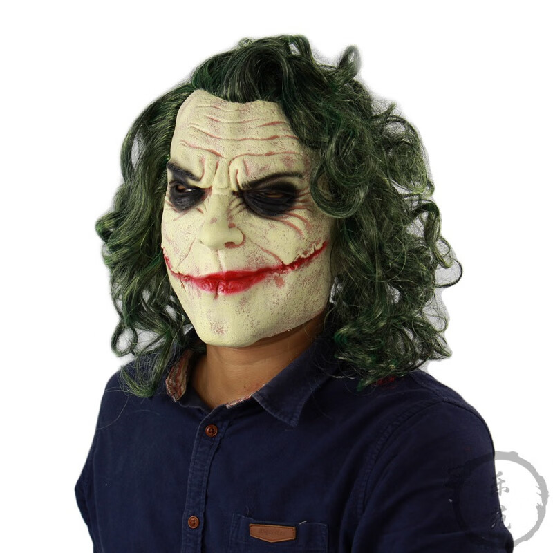 希斯莱杰小丑面具希斯莱杰男女全脸头套化妆舞会表演道具 希斯莱杰款