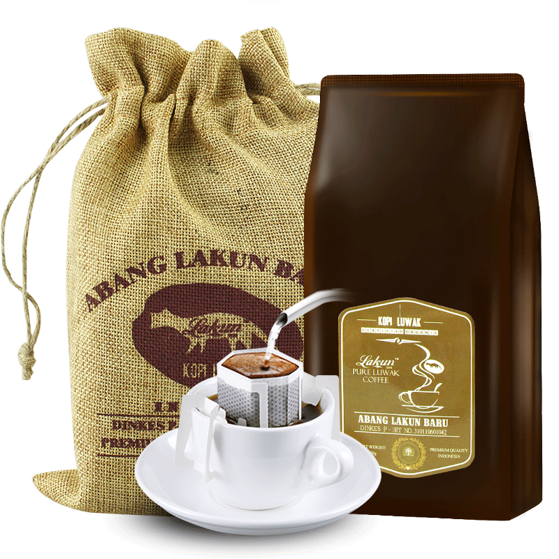 拉昆印尼原装猫屎咖啡豆手冲现磨麝香猫黑咖啡/粉麻袋装 中深烘焙 150