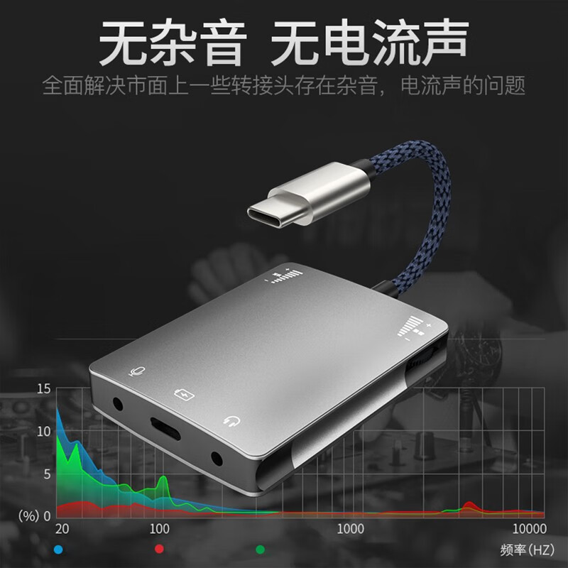 JOWOYE苹果15转接头Type-c华为安卓iPhone16手机直播转换器抖音快手内外置声卡主播1号连麦oppo荣耀小米