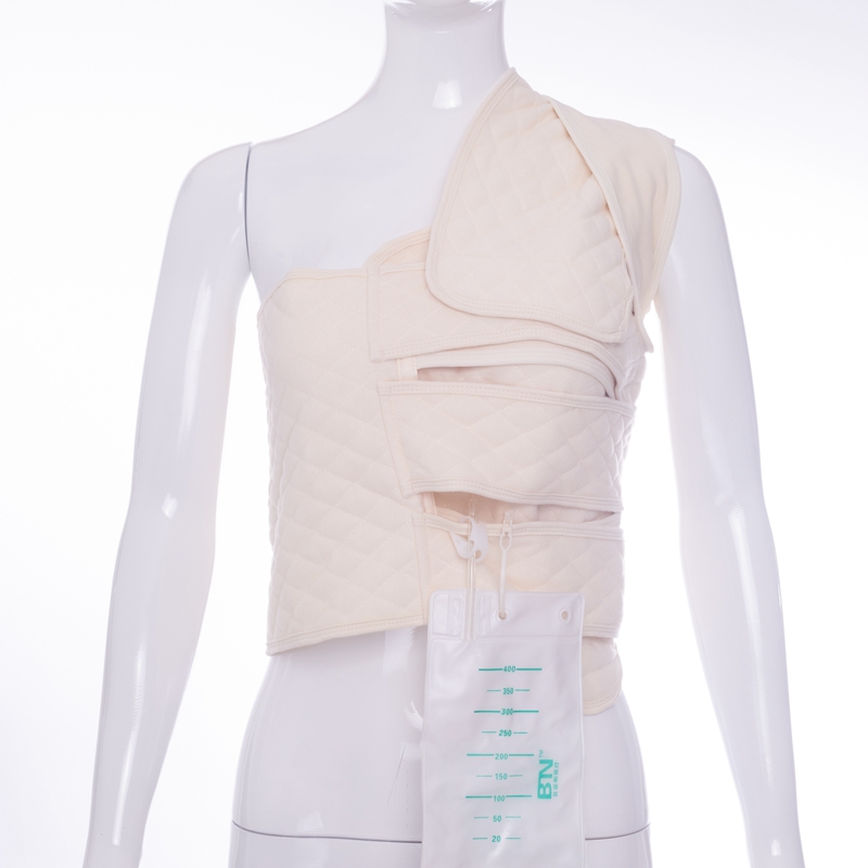 医用多头胸带压力绷带胸部术后包扎专用纯棉纱布透气 肤色 l