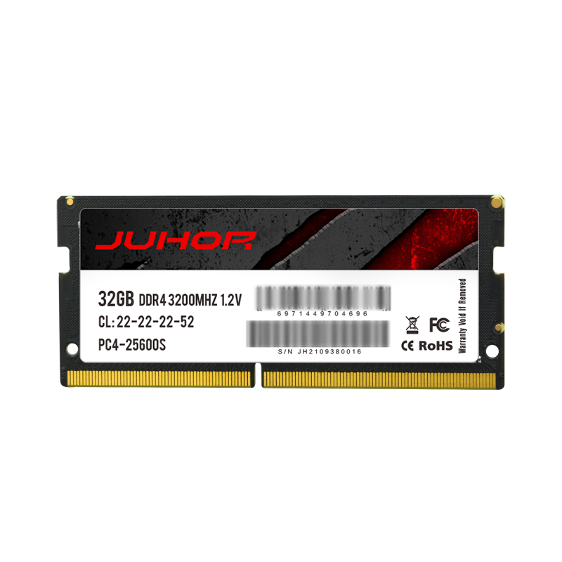 JUHOR 玖合 DDR4 3200MHz 笔记本内存 普条 黑色 32GB