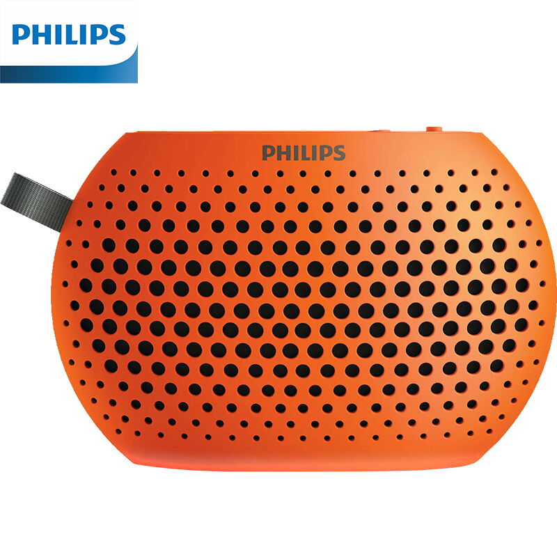 飞利浦(PHILIPS)SBM100插卡音箱口袋迷你小音响音乐外响播放器FM收音机老人听戏橙色