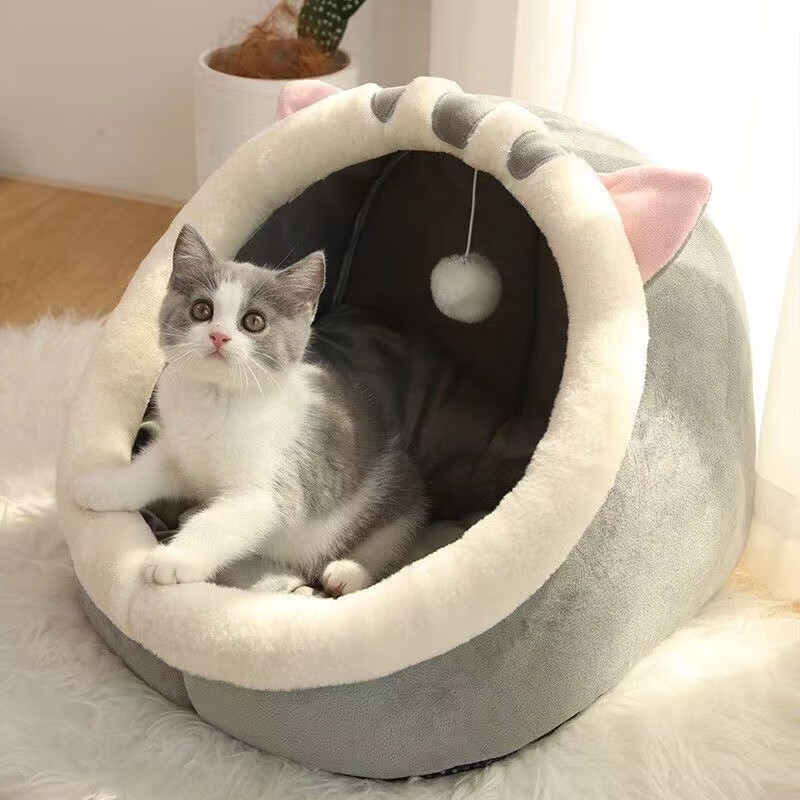 今宠猫窝狗窝四季通用保暖冬天半封闭猫咪窝狗窝猫床可拆洗宠物用品怎么样,好用不?