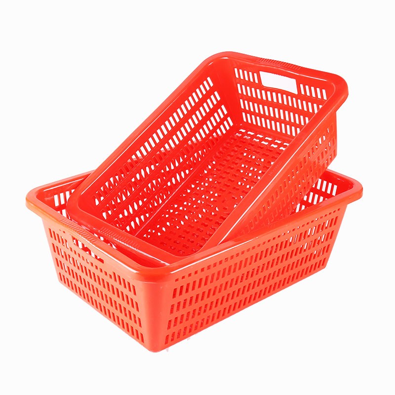 冰晶花长方形塑料筐篮子大号加厚周转筐整理筐玩具杂物服装收纳筐洗菜