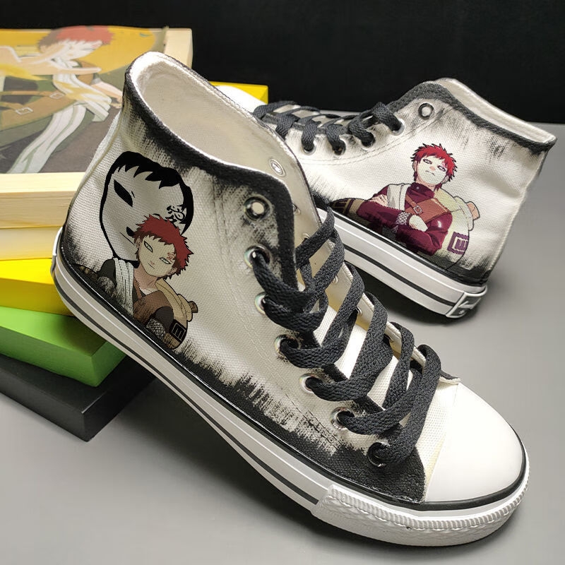 火影忍者帆布鞋男高帮带土炫酷百搭休闲春季联名鞋子动漫运动鞋鞋