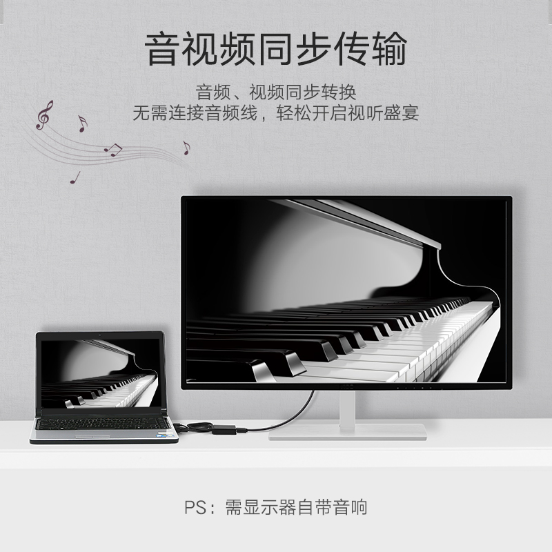 绿联 HDMI转DP转换器 Displayport母4K高清视频线 台式主机笔记本电脑PS4接显示器转接头线 0.5米