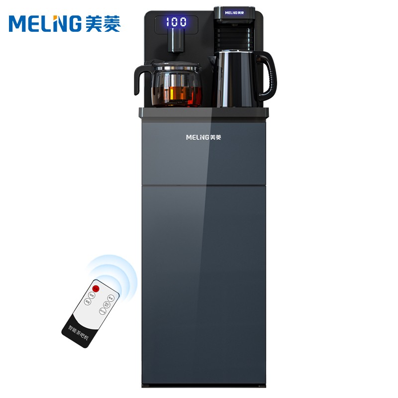 美菱（MeiLing） 茶吧机 家用多功能智能温热台式立式饮水机 高端旗舰「双显示冷热款」莫兰迪灰