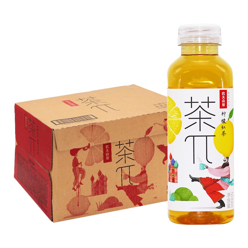 农夫山泉 茶π 茶派茶饮料 蜜桃乌龙 柠檬红 茉莉花 柚子绿茶500ml*15