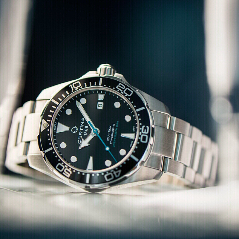 雪铁纳certina瑞士手表海龟潜水表动能系列机械钢带男表防水300米c