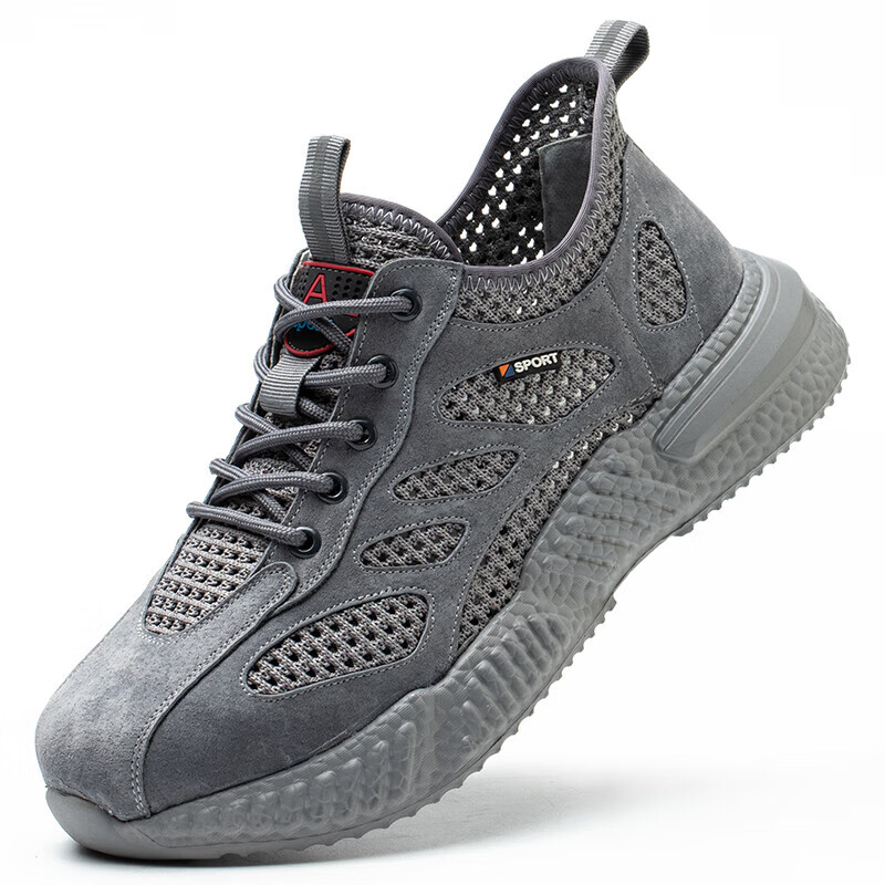 遇庭网面透气老保三防劳保鞋男款夏季轻便钢头防砸防刺穿防臭绝缘软底