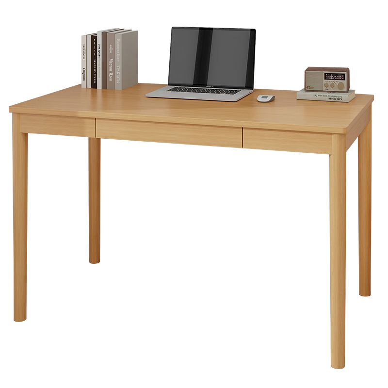雅美乐 实木书桌学习桌 小户型抽屉电脑办公桌客厅书房卧室简约写字桌