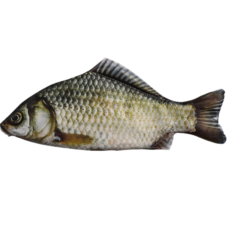 抖音仿生鱼笔袋韩国创意鲜活海鱼个性鲫鱼学生文具袋咸鱼笔包 1条新款