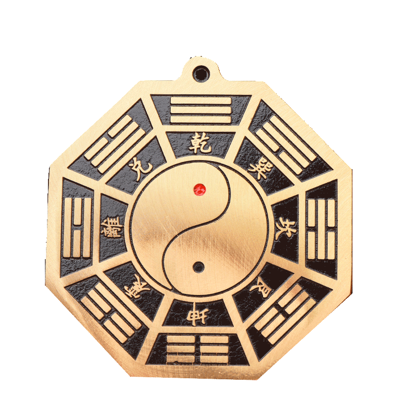 慈灵阁阴阳五行八卦福挂件客厅卧室铜太极乾坤八卦镜风水门对门卫生间 87.1元