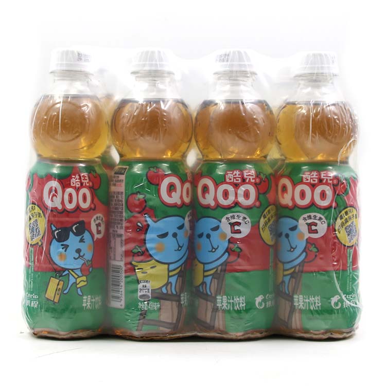 酷儿(qoo)美汁源苹果汁450ml*12瓶果味饮料果儿童果汁饮品 苹果味12瓶