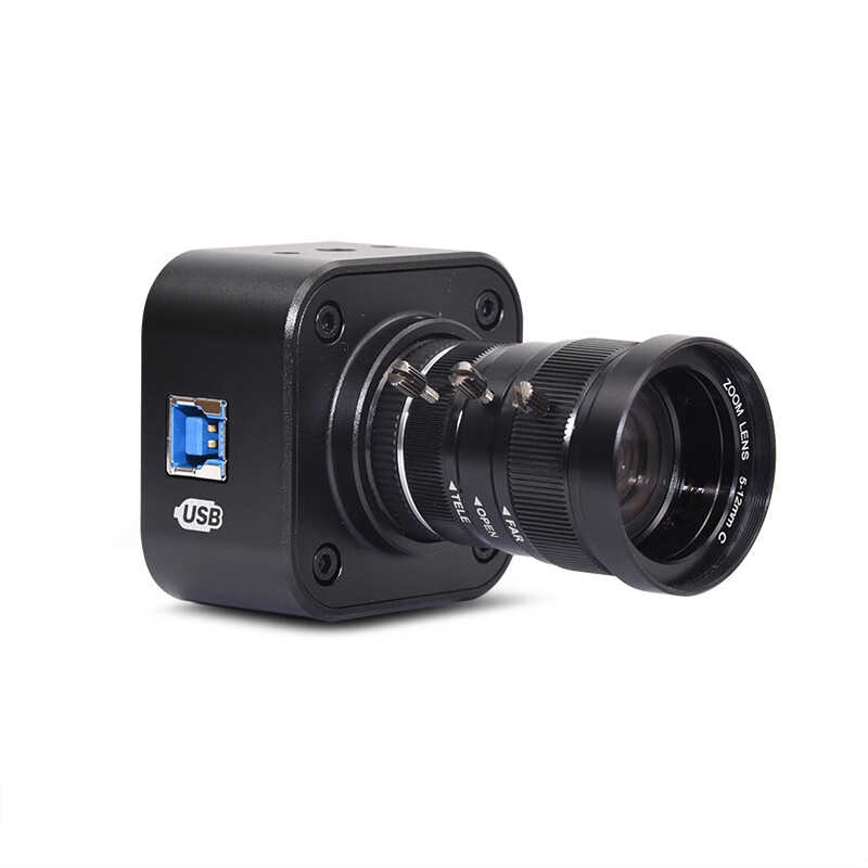 魔客仕USB3.0摄像头1600万高清工业相机直播摄像机产品检测4K分辨率电脑条码扫描网络教学 5-12MM低畸变变焦