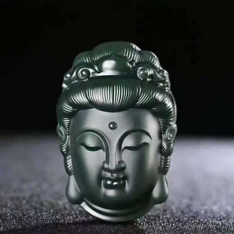 春龙新疆和田玉关羽菩萨玉石吊坠男女款玉观音头佛头挂坠玉佩平安挂件