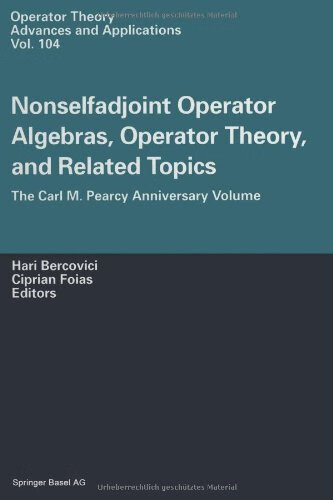 预订 nonselfadjoint operator algebras, operator theory, and