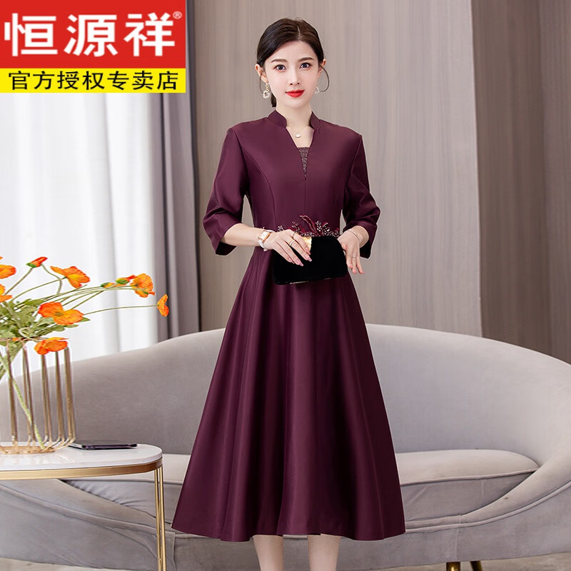 恒源祥品牌喜婆婆婚宴装高贵年轻丈母娘婚礼服高端五一结婚女方母亲