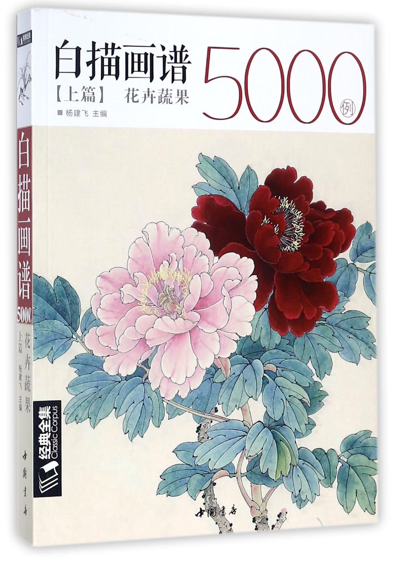 全新正版 白描画谱5000例(上篇花卉蔬果) 总主编:杨建飞 中国书店