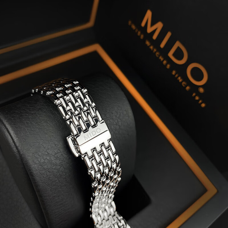 美度表带 原装mido美度m043原厂表带花淅系列m043207a钢带手表链配件