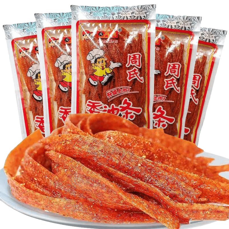周再德（ZHOUZAIDE）周氏香油條148g*5 辣條辣片小面筋8090后懷舊零食小吃獨立包裝