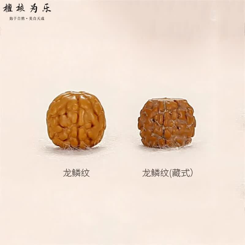檀核为乐龙鳞纹小金刚菩提子手串 多圈108颗原桩藏式龙鳞纹佛珠文玩手持 龙鳞纹藏式小金刚10mm*108颗