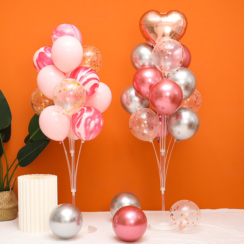 架气球公司店铺商场店面开业结婚生日乔迁布置地飘 粉色恋人气球树
