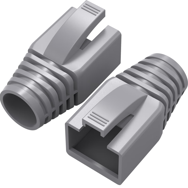 SK-LINK 超五類六類水晶頭保護(hù)套 5/6類網(wǎng)線RJ45電腦網(wǎng)絡(luò)連接頭網(wǎng)線頭護(hù)套灰色100個(gè)裝 SK-HT510GY