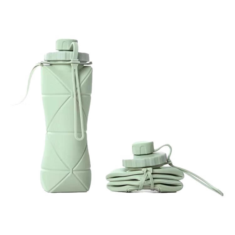 WELLTIVITY时尚运动折叠水壶600ml 旅行必备 便携式水壶 绿色