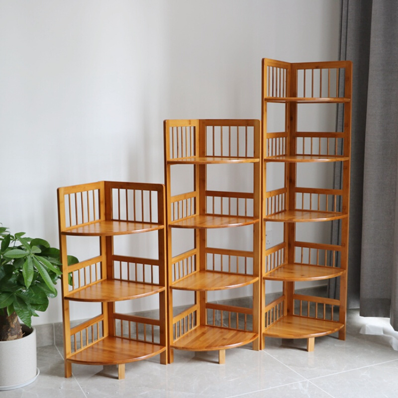 三角鞋架 转角架三角架浴室搁板置物架实木储物架楠竹鞋架鞋柜墙角架