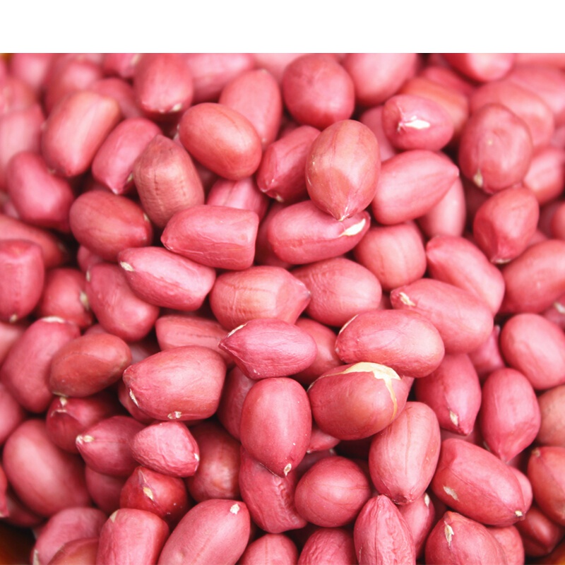 虎钢馋红皮花生米 新货小粒生花生仁农家四粒红花生红衣花生米仁 2斤