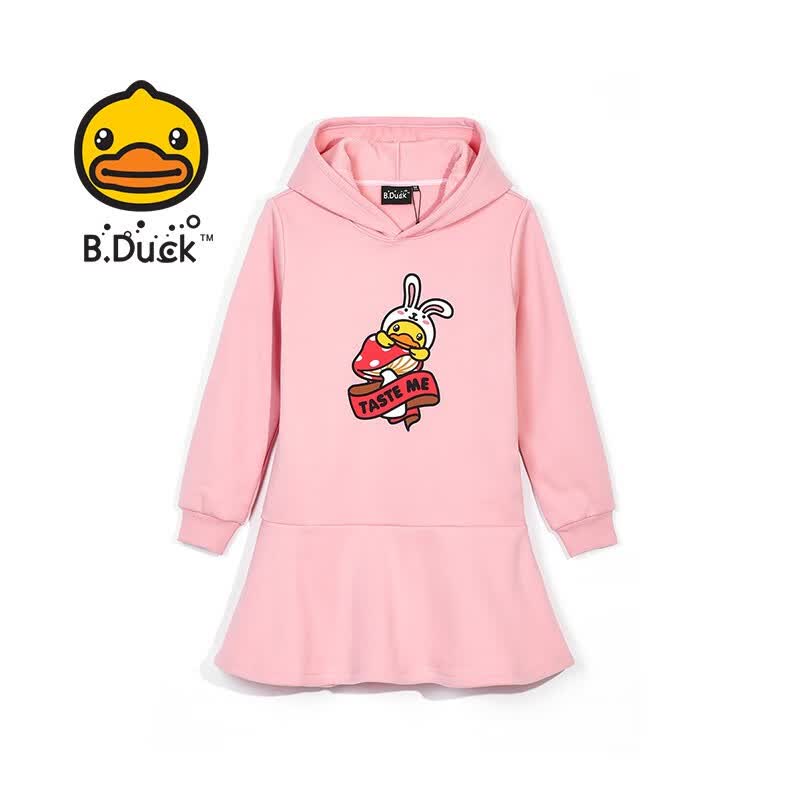 B.Duck小黄鸭连衣裙女秋季新款卫衣连衣裙女显瘦裙子 裸粉 175属于什么档次？