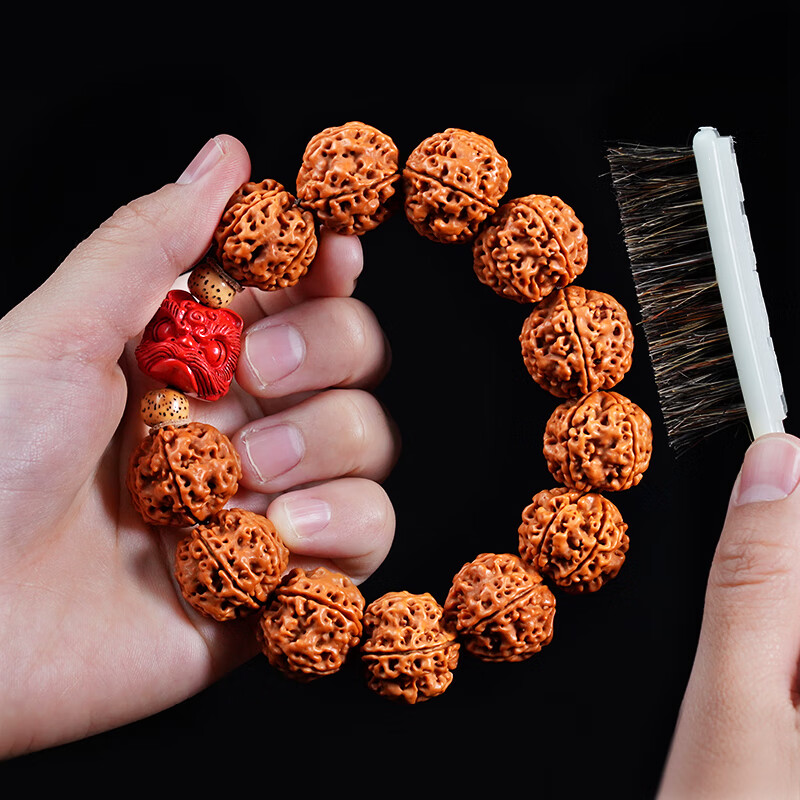 酷奇象(kuqixiang)【原生态】大金刚菩提子手串男尼泊尔原籽6六瓣朱砂