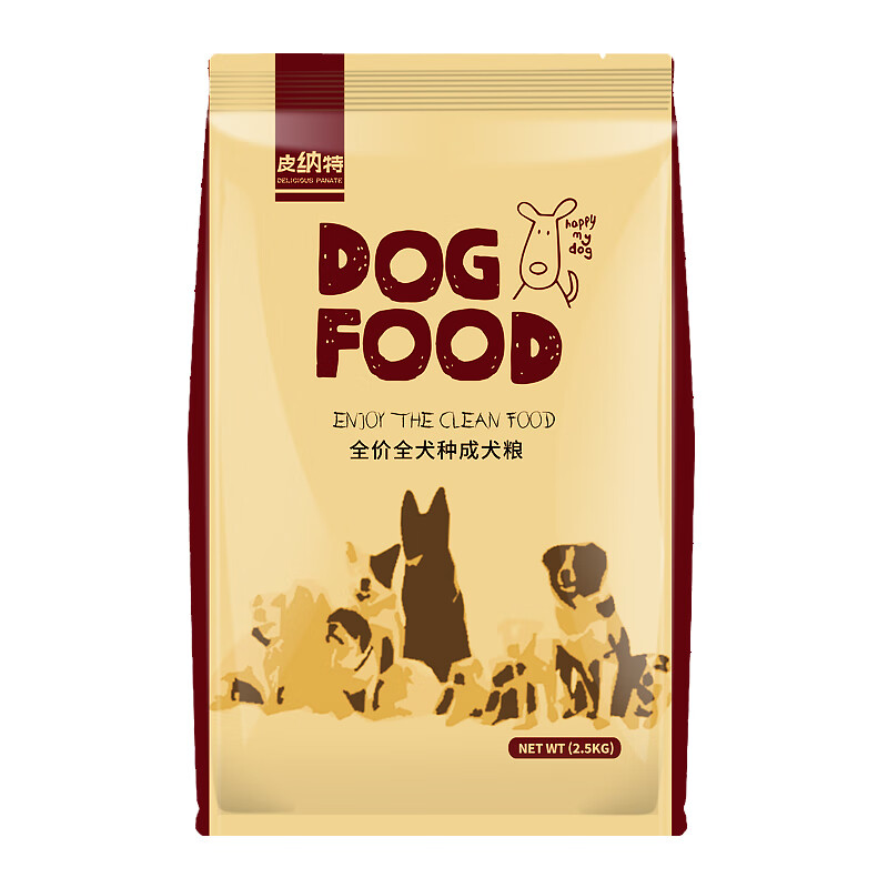 皮纳特全犬种通用狗粮2.5kg金毛泰迪比熊拉布拉多成犬狗粮5斤 犬狗粮5斤