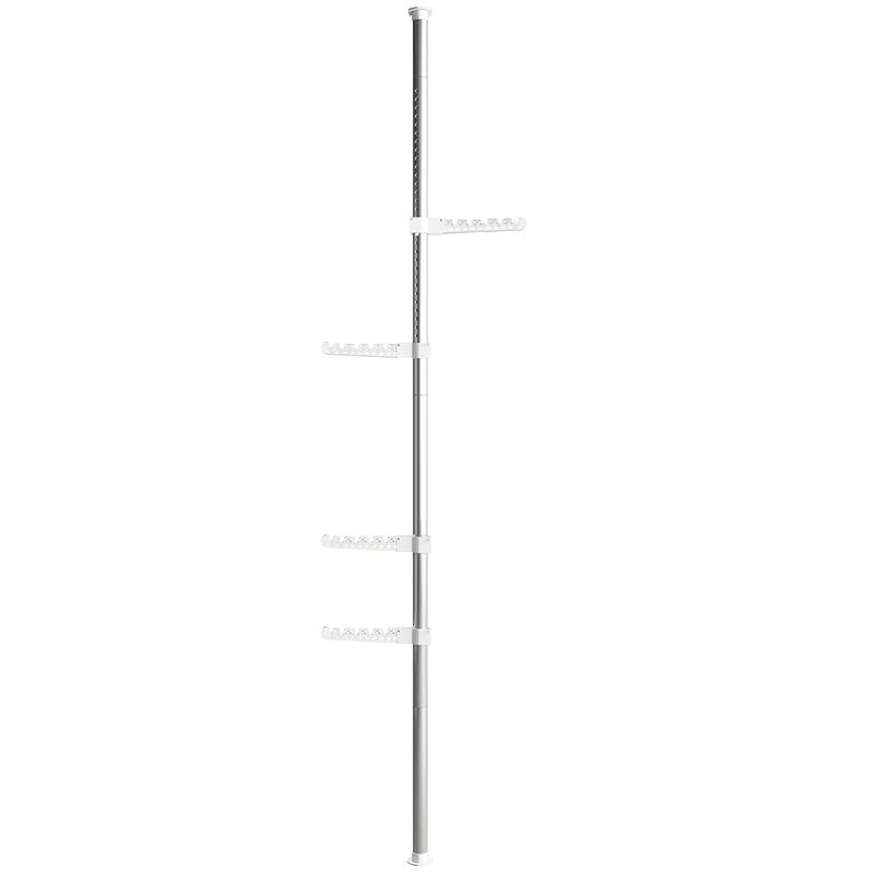 百初 顶天立地晾衣架顶天立地晾衣杆阳台晾衣架落地可伸缩挂衣架不锈钢一杆四翅杆（32mm）长（3.1m）