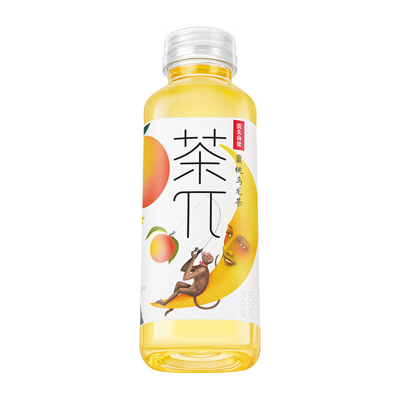 农夫山泉 茶π（茶派）茶饮料 蜜桃乌龙茶500ml*15瓶 整箱装热门商品