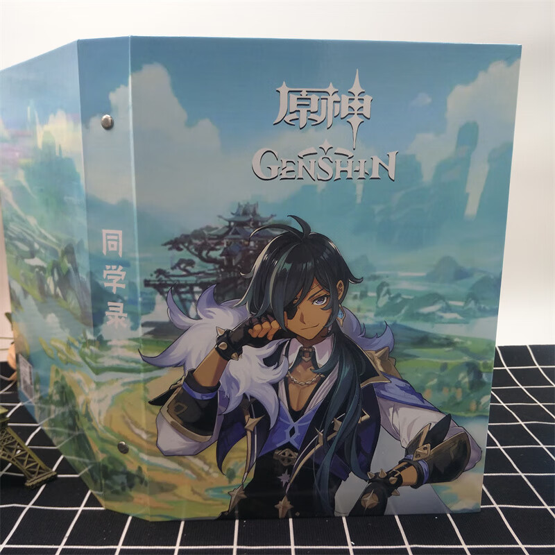 原神男生动漫日系ins风卡通小学生男孩胡桃钟离万叶 原神同学录18号