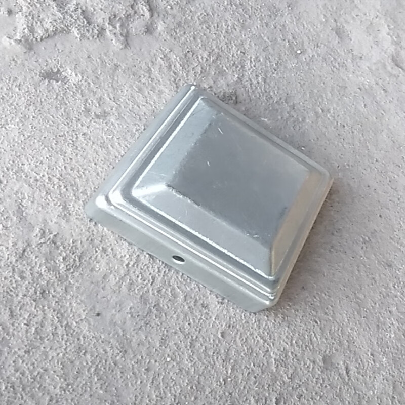 画萌铁艺配件方管盖帽镀锌铁皮冲压锌钢围栏护栏装饰盖方管顶盖堵头