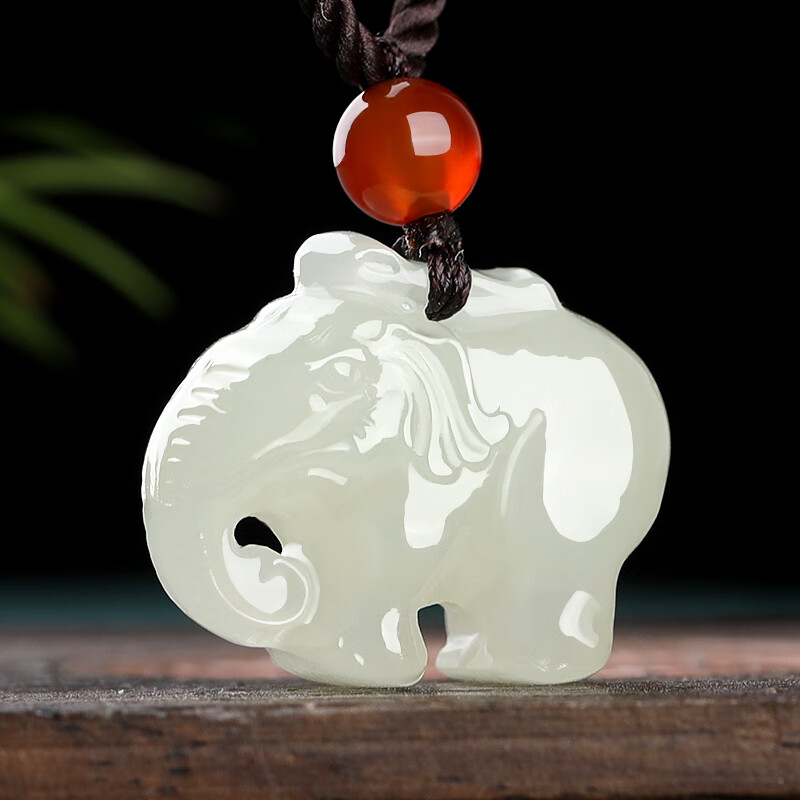 昆仑御和田玉羊脂玉大象吊坠男女款吉象如意玉象玉坠白玉小象玉石