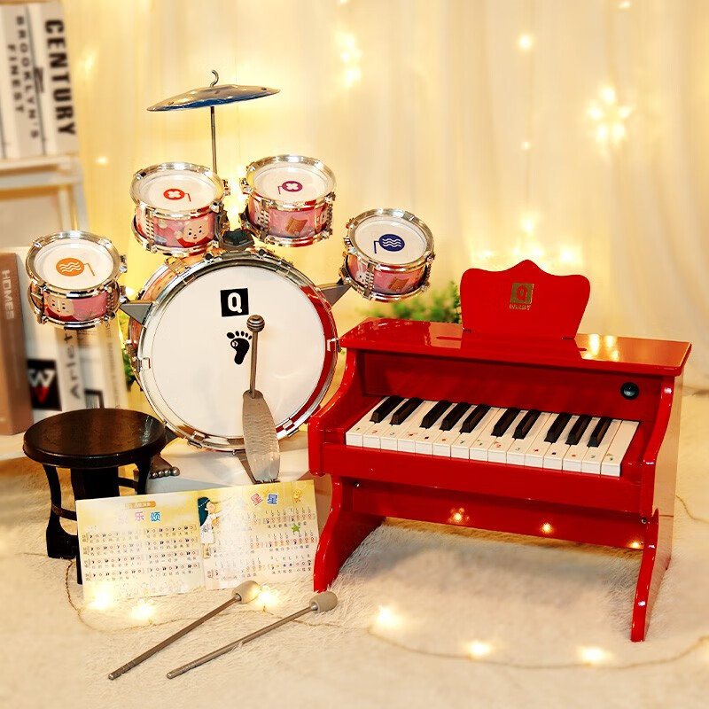 【木质材质】俏娃宝贝儿童电子琴玩具女孩木质小钢琴1-2-3岁