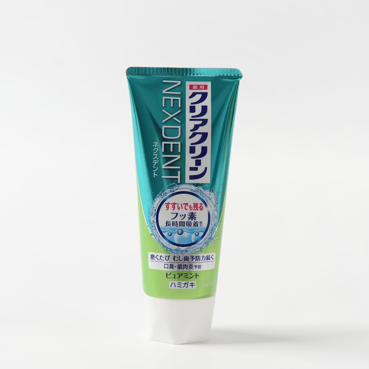 花王日本进口 kao 龋齿牙膏 颗粒清洁 清新口气去120g 绿管原味薄荷