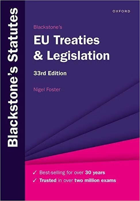 预订 blackstones eu treaties & legislation