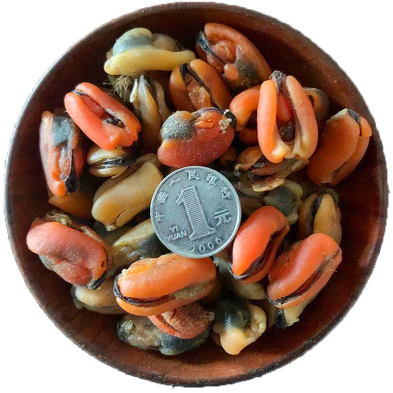 寒宁【大号新晒淡菜干】大海虹肉海鲜干货贻贝壳菜青口贝 250g 长18mm