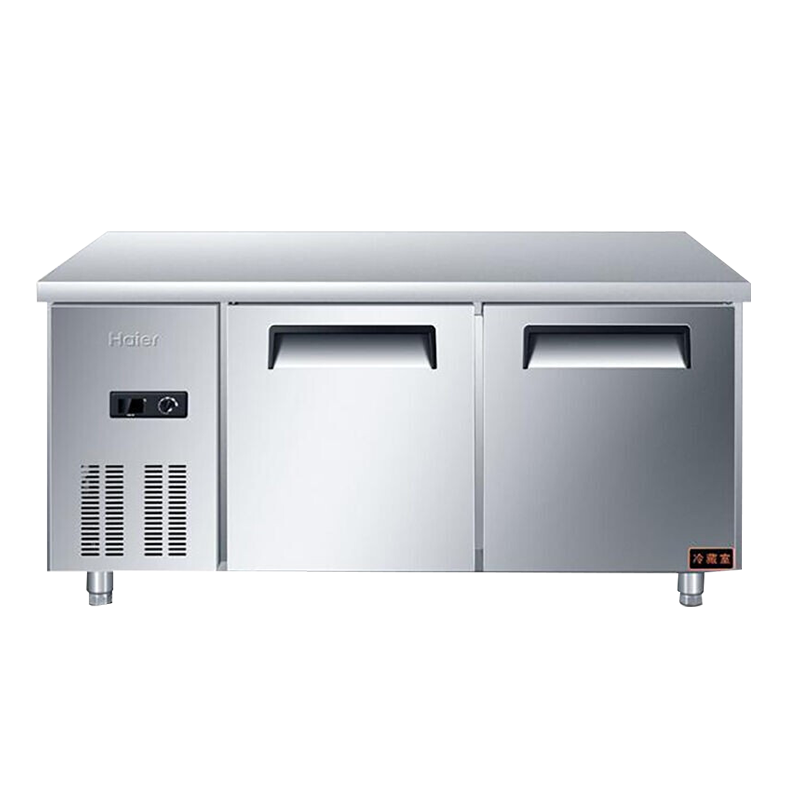 海尔（Haier）412升冷藏单温工作台冷柜 冷冻保鲜操作台商用冰柜 厨房不锈钢1.8米一室操作台冷柜SP-430C/D2