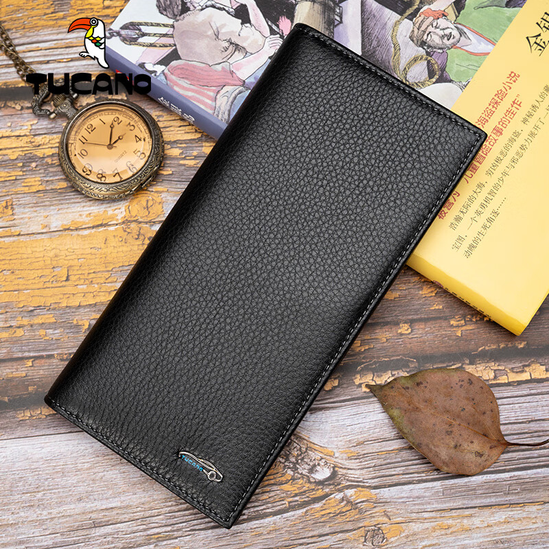 啄木鸟钱包男士长款真皮钱夹2024新款牛皮夹男生日礼物送男友爸爸